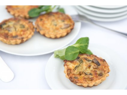 Mini quiche žampiónový  pekařský výrobek