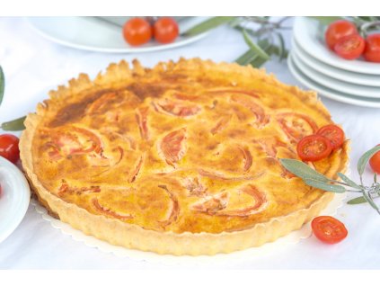 Slaný koláč quiche rajčatový