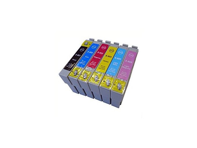 Epson, T0807, C13T08074011, T0801, T0802, T0803, T0804, T0805, T0806 kompatibilní náplně 6 kusů