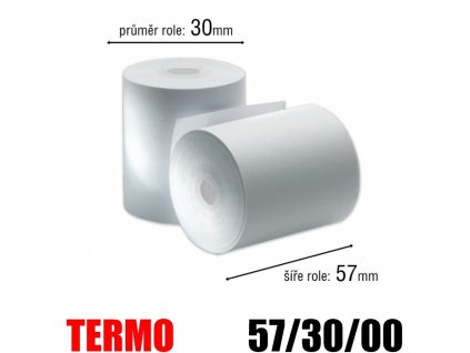pokladni kotoucek termo 57 30mm bez dutinky original