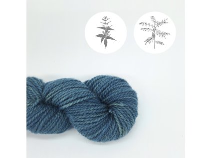 Vlněná příze RONJA - kopřiva indigo B 100g