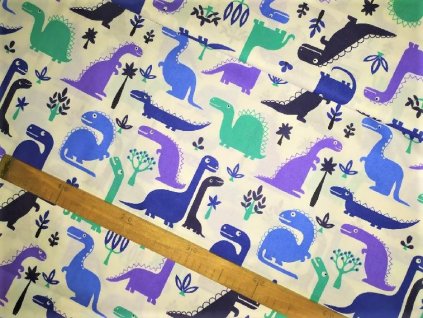 metraz bavlnene platno dinosauri Dino