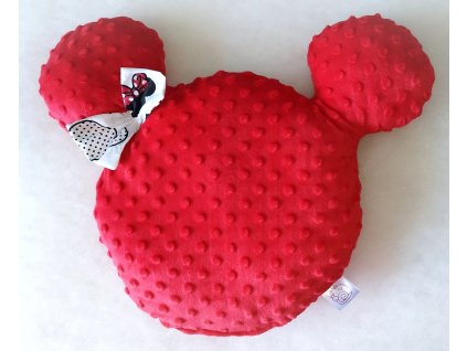 Polštářek Minnie - červená minky