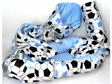 Set do postylky fotbalové míče s modrou minky