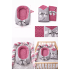 Set do postýlky Pink + Grey - 5dílný