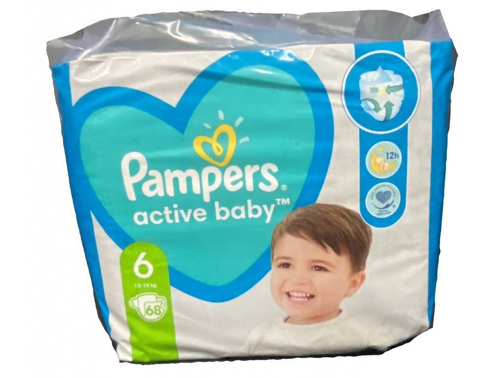 Pampers Active baby 6 XL (13–18 kg) 68 ks