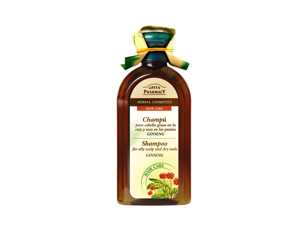 EX - Green Pharmacy Hair Care Ginseng šampon pro mastnou vlasovou pokožku a suché konečky 350 ml