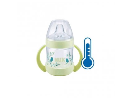 38185 kojenecka lahev na uceni nuk nature sense s kontrolou teploty 150 ml zelena