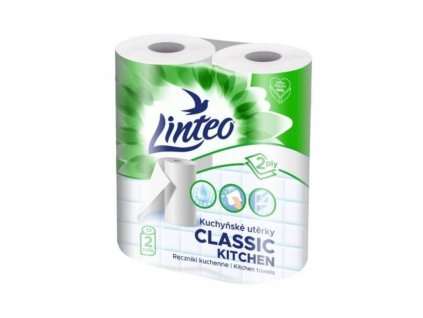 kuchynske utierky linteo classic 2vrstve biele 2 role
