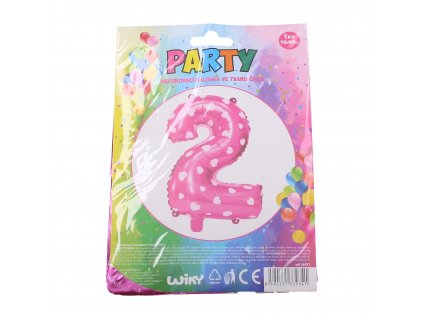 72428 balonek nafukovaci cislo 2 ruzovy