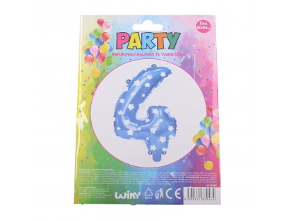67655 balonek nafukovaci cislo 4 modry