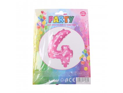 67679 balonek nafukovaci cislo 4 ruzovy