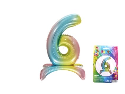 85451 balonek nafukovaci cislo 6 duha