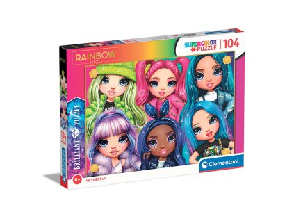 103110 clementoni brilliant puzzle rainbow high duhove kamaradky 104 dilku