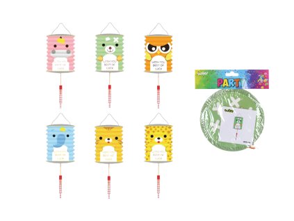 103203 lampion valec 16 cm zviratka