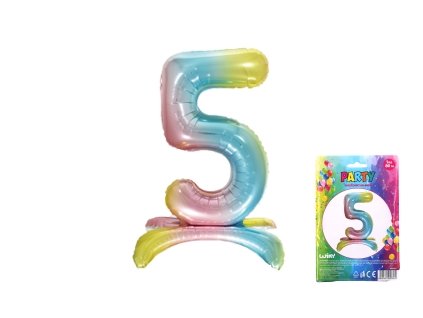 85454 balonek nafukovaci cislo 5 duha