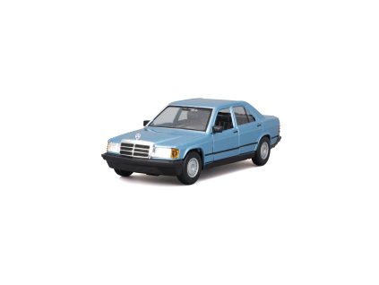 104346 bburago 1 24 plus 1987 mercedes benz 190e diamond blue