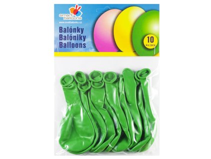 68438 balonek nafukovaci sada 10ks zelene 26cm