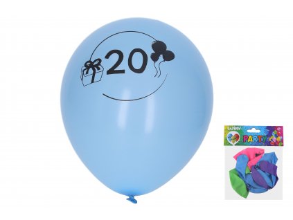 82415 balonek nafukovaci 30 cm sada 5ks s cislem 20