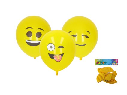 80177 balonek nafukovaci 30cm sada 5ks potisk oblicej