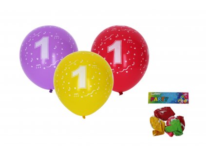 72152 balonek nafukovaci 30cm sada 5ks s cislem 1