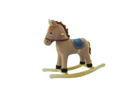 105345 jednorozec houpaci s efekty hnedy 74x28x65 cm