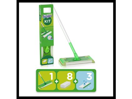 95827 startovaci sada swiffer sweeper s 1 nasadou 8 prachovkami a 3 cisticimi ubrousky