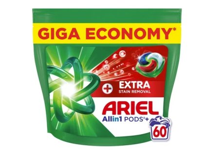 115588 ariel kapsle 60pd bal plus extra stain
