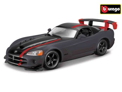 77624 bburago 1 24 dodge viper srt10 acr grey black