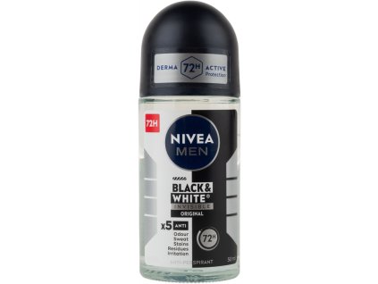 118219 nivea men antiperspirant roll on invisible black white 50 ml