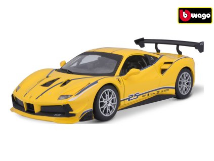 75446 bburago 1 24 ferrari racing 488 challenge yelow
