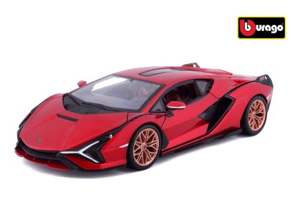 77282 bburago 1 24 plus lamorghini sian fkp37 red
