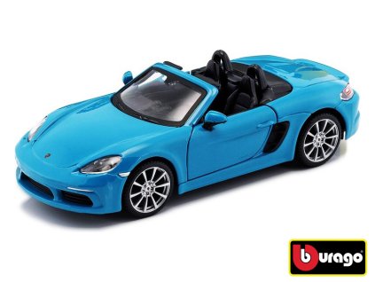 77246 bburago 1 24 porsche 718 boxster blue