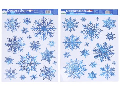 106327 dekorace okenni 41x29 cm vlocky vanoce