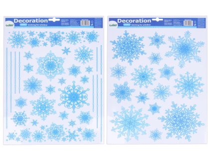 106303 dekorace okenni 41x29 cm vlocky vanoce