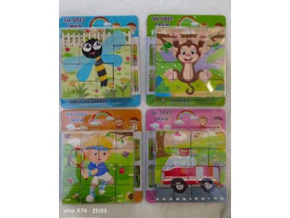 116371 kostky obrazkove drevene 12x12 cm