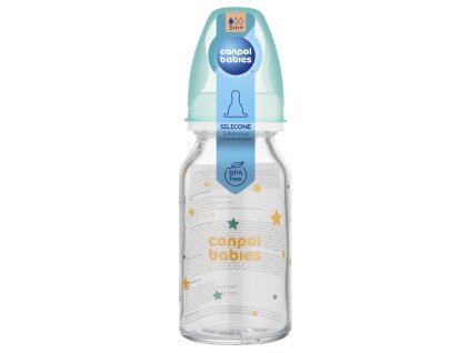 canpol babies fľaša sklenená s úzkym hrdlom toys 120ml