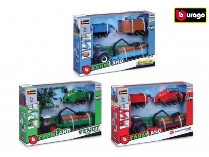 78833 bburago 10cm farm traktor darkovy set