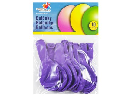 118576 balonek nafukovaci sada 10ks fialove 26cm
