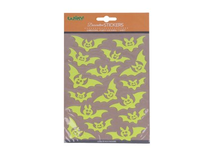 106384 nalepky svitici ve tme 25x14 4 cm netopyri halloween