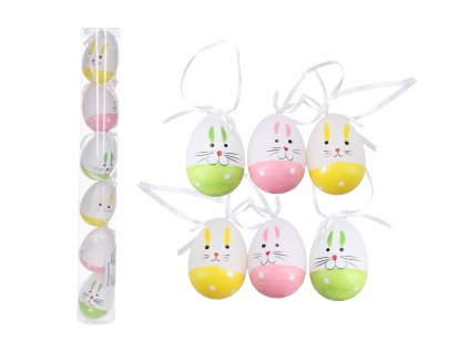 94038 vajicko dekoracni plastove barevne 6 cm v tube 6ks