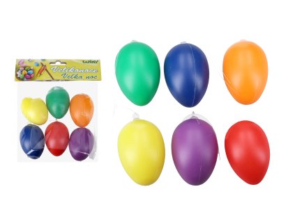 94029 vajicko dekoracni plastove barevne na zaveseni 6 cm 6ks