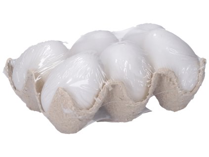 94044 vajicko dekoracni plastove bile 6 cm 6ks