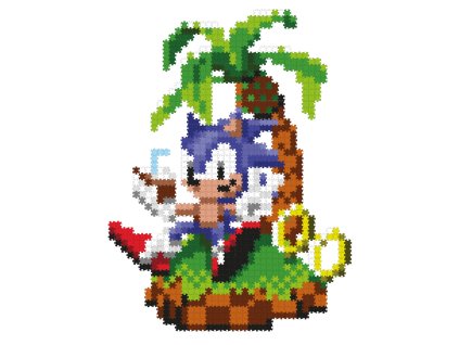 122536 jixelz remix sonic puzzle plastove pixel art chillin sonic