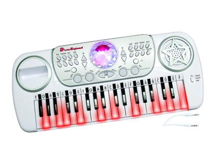 128785 klavesy s disco kouli s vyukovou funkci 50x21 cm