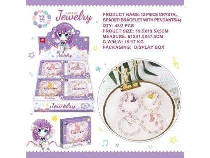 115132 koralkovy naramek s motylkem