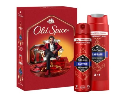 130651 old spice xmass sada captain deodorant ve spreji a sprchovy gel 150 ml 250 ml