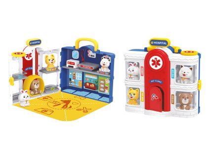 105544 zvireci nemocnice prenosna s efekty 28x14x28 cm