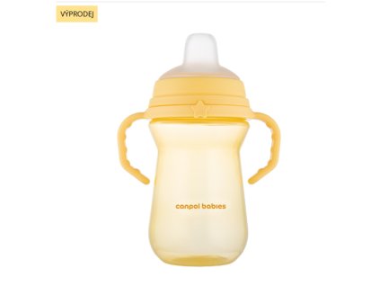 121513 canpol babies hrnecek se silikonovym pitkem firstcup 250ml zluty