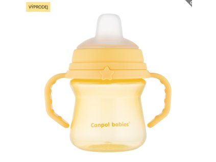 121507 canpol babies hrnecek se silikonovym pitkem firstcup 150ml zluty
